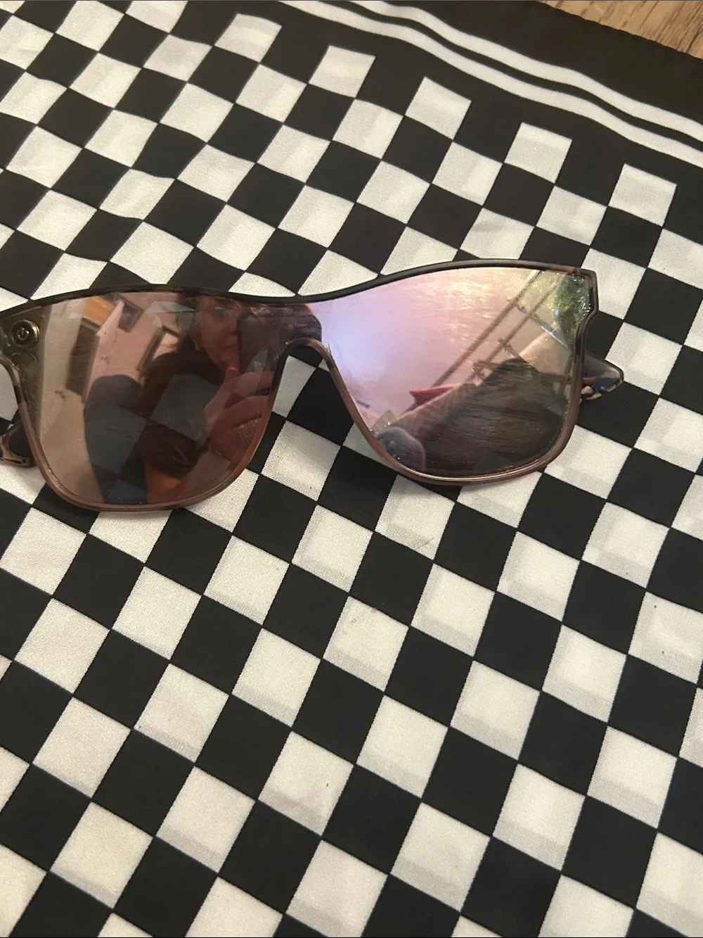 Women’s pink Mirrored Sunglasses - Rose Gold Lens polarized